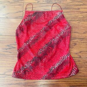 XOXO Red and Black Snake Print Camisole
